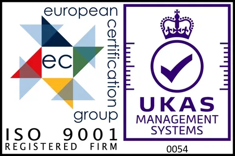 ISO 9001 Registered Firm — European Certification Group, UKAS